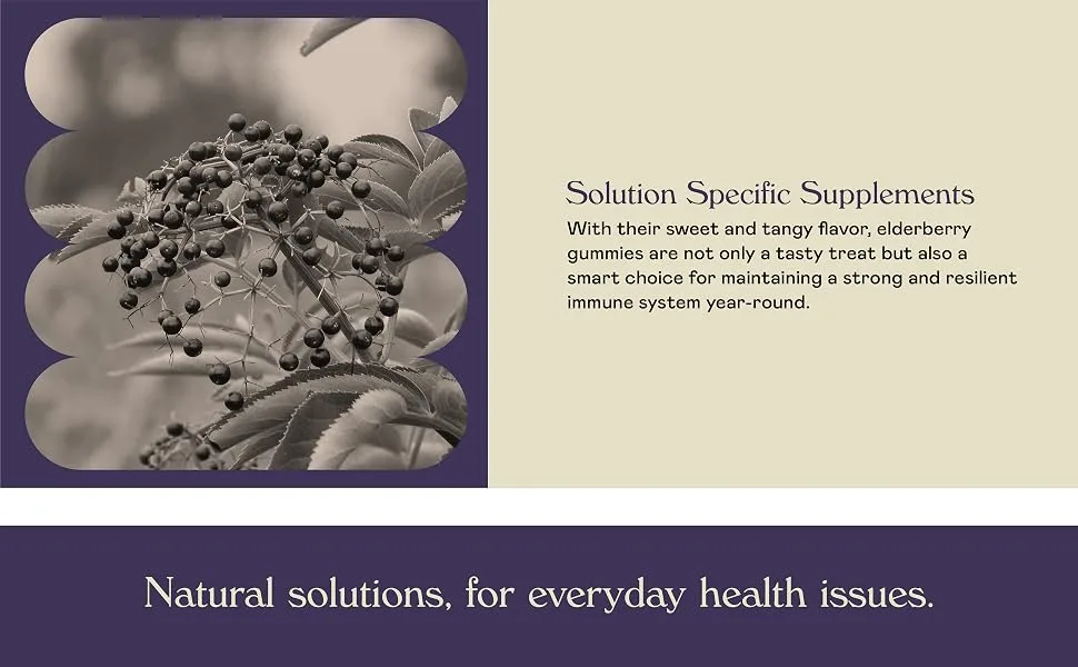 Elderberry Gummies - 60 Count Natural with Zinc Vitamin C & Elderberry (Sambucas) - Elderberries, antioxidants, gummies