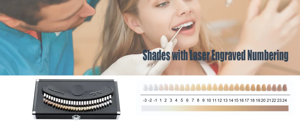 27 Colors Shade Guide Whitening Shade Chart Teeth Color Contrast Comparison for Home Beauty Salon Use R-27 - product information 1