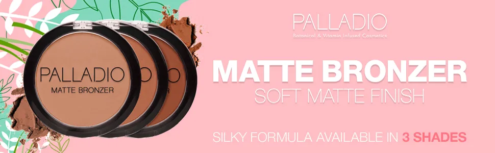 Palladio Matte Bronzer  Nude Beach - palladio beauty matte bronzer soft matte finish silky formula powder makeup cosmetics vegan