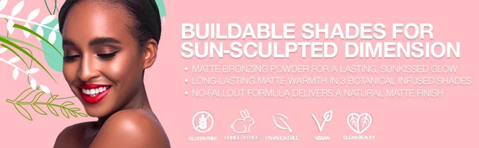 Palladio Matte Bronzer  Nude Beach - palladio matte bronzer bronzing tan long lasting sunkissed glow warm shade natural finish