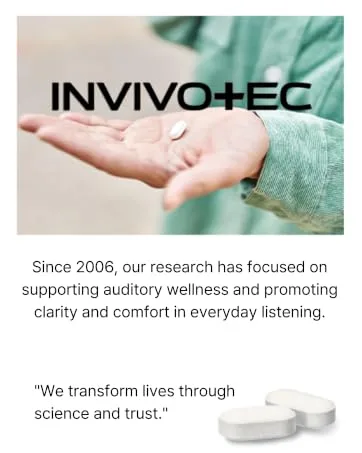 invivotec Healthear Ear Wellness & Comfort U.S. Patented Botanical Formula Supports Auditory Clarity & Everyday Balance (60 Capsules) - invivotec