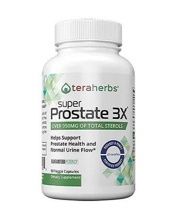 teraherbs Super Prostate 3X - Bladder Control & Support for Enlarged Prostate & Frequent Urination - Prostate Supplements for Men - 90 Capsules 1 - Tera Herbs Prostate Support &amp; Prostate Supplement for the symptoms of an Enlarged Prostate