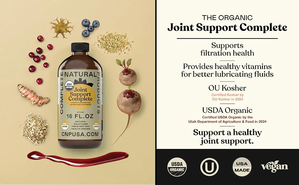 Complete Natural Products Joint Support Complete - 16oz Glass Bottle - Joint Support, Inflammation, Joints, Articulation, Arthritis