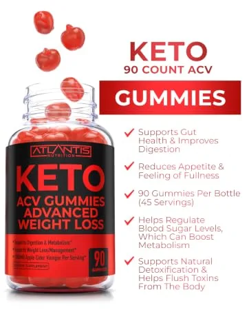 Keto ACV Gummies Advanced Weight Loss 90 Gummies + Ashwagandha 60 Gummies - Keto ACV Gummies 90 Count