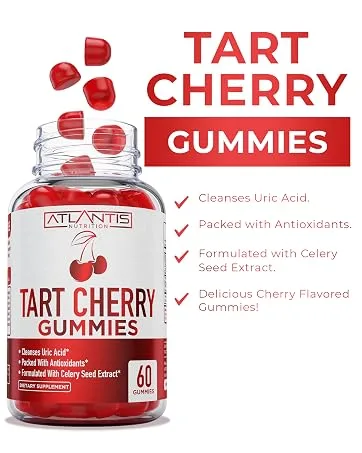 Atlantis Nutrition Testosterone Booster 60 Gummies + Ashwagandha 60 Gummies - Tart Cherry