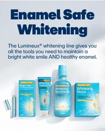 Lumineux Whitening Starter Set Peroxide Free - Enamel Safe for Whiter Teeth Includes 7 Whitening Treatments & 2 Pack Whitening Toothpaste, Fluoride Free & Dentist Formulated Starter Pack - Enamel Safe