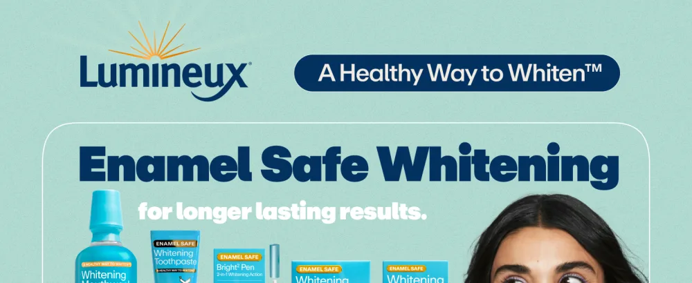 Lumineux Whitening Starter Set Peroxide Free - Enamel Safe for Whiter Teeth Includes 7 Whitening Treatments & 2 Pack Whitening Toothpaste, Fluoride Free & Dentist Formulated Starter Pack - new White