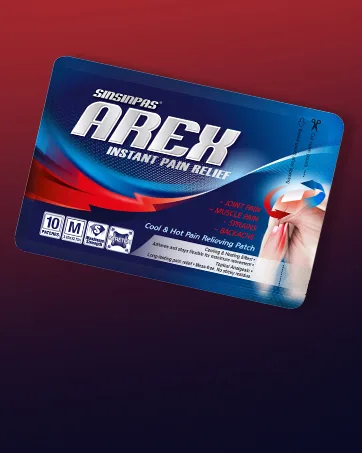 SINSINPAS Arex Flex Pain Relieving Patch 1 Pack (6 Patches) Strong Adhesion Powerful Cool & Hot Dual Effect - product information 2