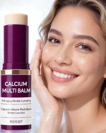 Her Plus Calcium Stick Calcium Balm Stick Wrinkle Core Balm Collagen Moisturing Balms Anti-Aging Hydrating Suitable for Eyes Neck Face (2pcs) - product information 3