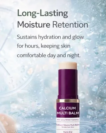 Her Plus Calcium Stick Calcium Balm Stick Wrinkle Core Balm Collagen Moisturing Balms Anti-Aging Hydrating Suitable for Eyes Neck Face (2pcs) - product information 4