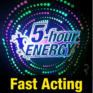 5-hour ENERGY Extra Strength Glow Motion Fruity Rainbow Fusion Flavor Energy Shot 1.93oz 30-Pack - fast acting