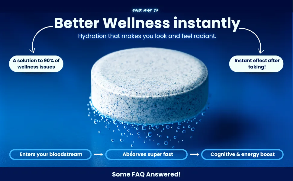 PHM Hydrogen Water Tablets for Drinking Water - H2 Molecular Tabs | Magnesium Pills Electrolytes Hydration Supplement to Support Healthy Aging & Energy Boost | 90 Tablets 3 Months Supply - hydrogen WATER TABLETS