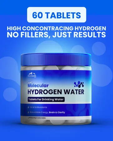 PHM Hydrogen Water Tablets for Drinking Water - H2 Molecular Tabs | Magnesium Pills Electrolytes Hydration Supplement to Support Healthy Aging & Energy Boost | 90 Tablets 3 Months Supply - Hydrogen Water Tablets