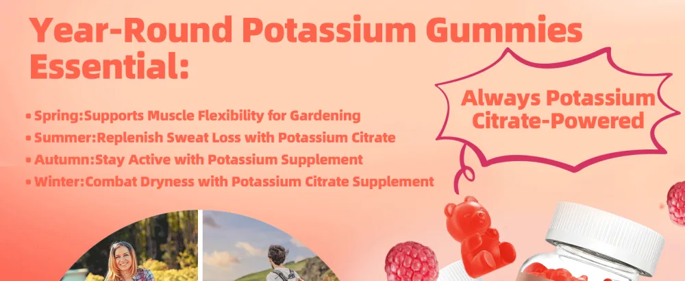 Potassium Citrate 2000mg, Potassium Gummies for Adults-Boost Muscle Growth & Immune Support - 60 Count Raspberry Flavor 60 Count (Pack of 1) - potassium