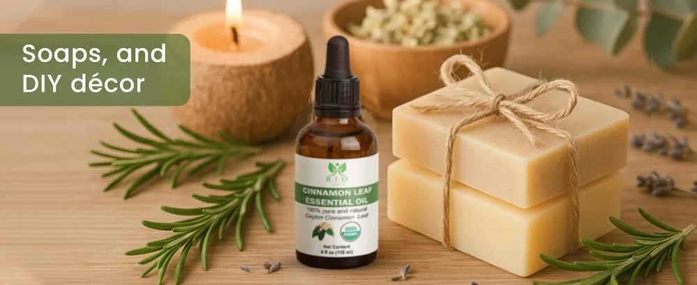 Bio Sense Cinnamon Leaf Essential Oil | 118 ml | 100% Pure & Organic Cinnamon Leaf Essential Oil | Use for Diffuser and Household| 4 fl oz. - essential oil