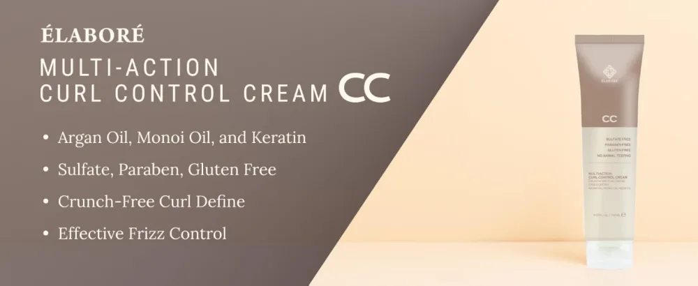 Elabore 2 Pack Hair CC - CC Pour Cheveux 5.07fl.oz/ 150ml - ELABORE MULTI-ACTION CURL CONTROL CREAM CC