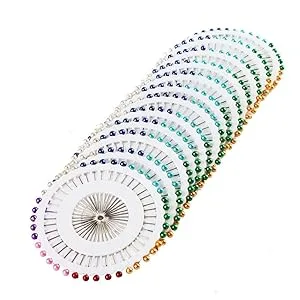 DECORA 480 Pieces Multicolor Sewing Pins Straight Quilting Pearl Head Pins for Christmas and Other Crafts Making Ct023m2p1f - Value Pack