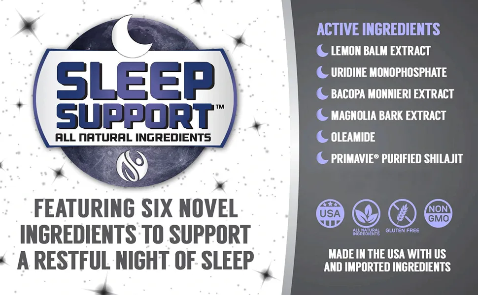 Sleep Support Capsules | 120 Count | 60 Servings | All Natural Sleep Aid - sleep support capsules, natrium health, sleep supplement, all natural sleep aid, over the counter