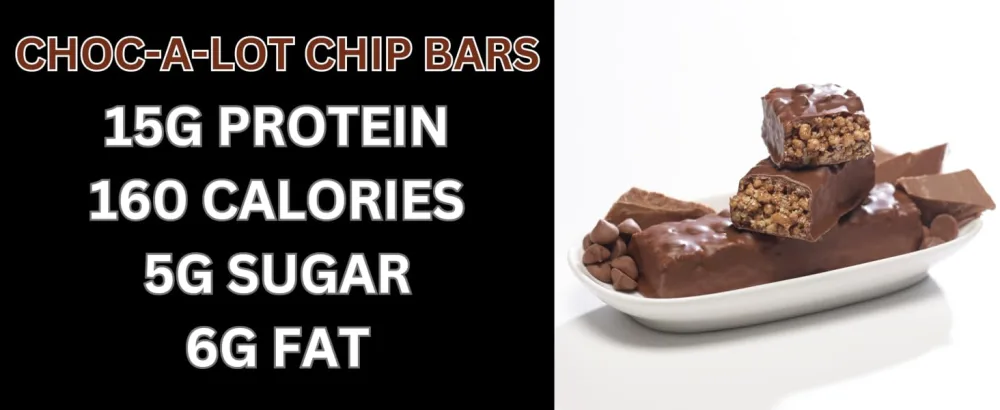 PROTIFIT - Low Calorie Snack Bar for Healthy Diets, High Protein, 15g Protein, Low Carb, Low Sugar, Ideal Protein Compatible, 7 Servings Per Box (Choc-a-Lot Chip) - Choc-A-Lot Chip