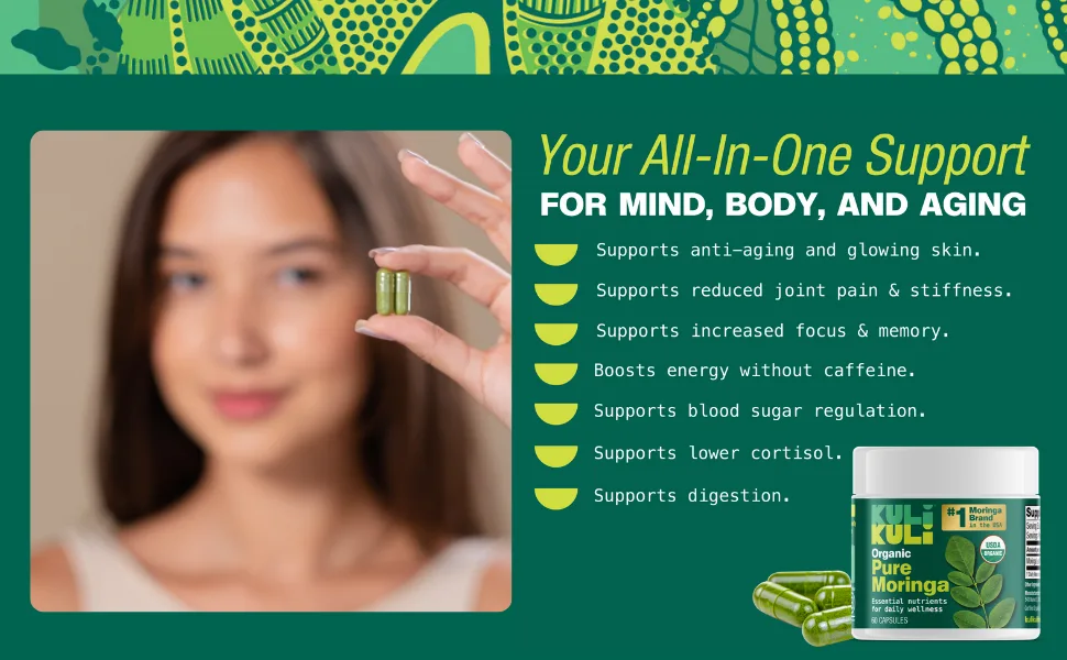 KULI KULI Organic Pure Moringa Capsules, 60 CT - capsule 3
