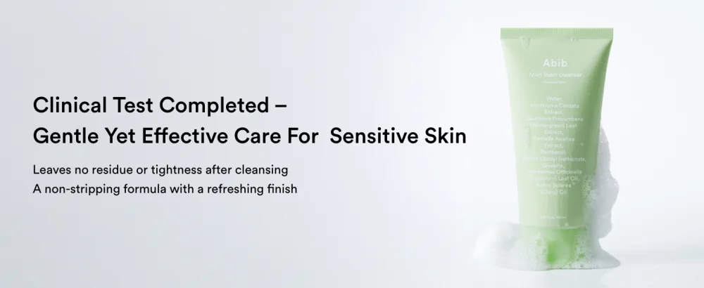 Abib Mild Foam Cleanser Heartleaf Foam 5.07 fl.oz - Clinical Test Completed