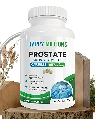 HAPPY MILLIONS Liver Support Supplement | with Milk Thistle, Dandelion, Beetroot, Zinc & Herbal Blend | 60 Veg Capsules - prostate support