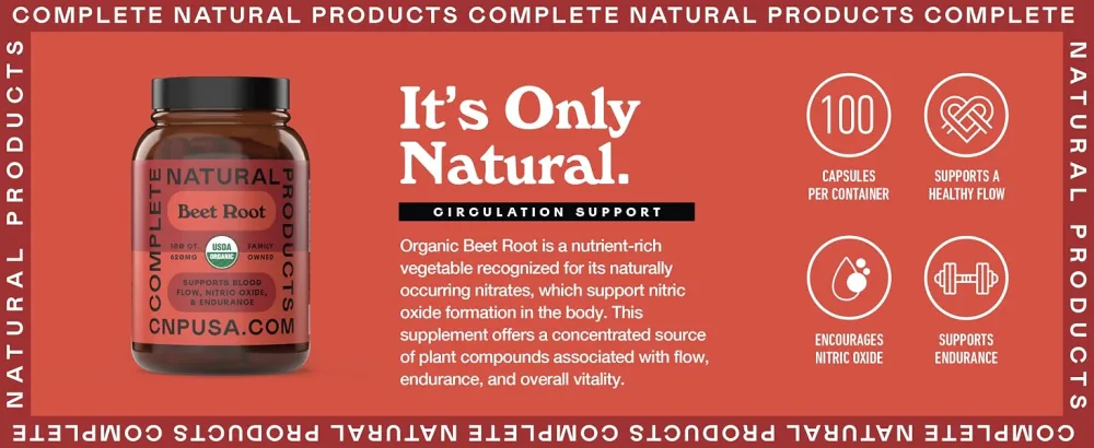 Organic Beet Root Capsules 620mg | 100 Count | Pure Beetroot Powder | Plant-Based, Non-GMO, Vegan Supplement | USA Made Herbal Capsules - Beetroot capsules organic 620mg daily supplement for energy and vitality