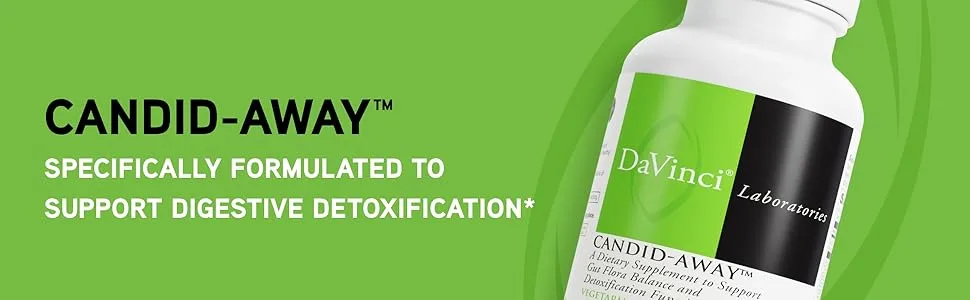 DAVINCI Labs Candid-Away - Digestive Gut Health Support, Immune System Support with Digestive Enzymes, Calcium, Magnesium & More* - 90 Vegetarian Capsules (30 Servings) - product information 8