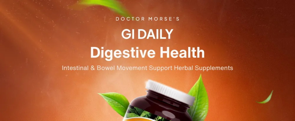 Doctor Morse's GI Daily - Gut Cleanse - Digestive Support - Intestinal, Overall Gut Support - Naturopath Formulated - Marshmallow Root, Slippery Elm Bark, Mullein Leaf - 90 Capsules - 45 Day Supply - GI DAILY