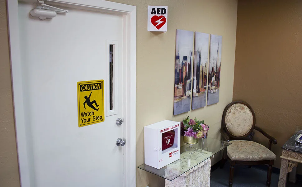CPR Savers Foldable Panel AED Wall Sign for Business  School  Restaurant  Office or Any Public Place (1) - CPR Savers Foldable Panel AED Wall Sign for Business, School, Restaurant, Office or Any Public Place