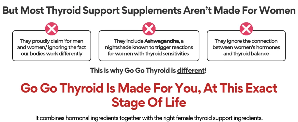 VoomVaya Go Go Thyroid - Thyroid Support for Women 30+ - Female-Focused Hormonal Balance & Thyroid Supplement with Iodine, Selenium & L Tyrosine - 3rd Party Tested - 60 Capsules - VoomVaya Go Go Thyroid - Thyroid Support For Women