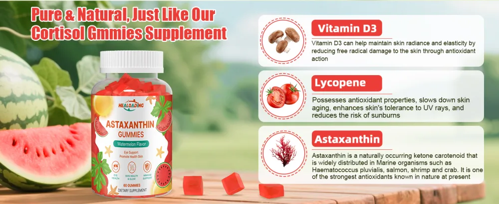 HEALOADING Astaxanthin 12mg Supplements Gummies: Antioxidant Supplement to Support Eye, Skin, Joint & Immune System Health Non-GMO & Gluten-Free (60 Gummies) - astaxanthin 12mg