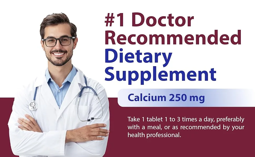 GeriCare Oyster Shell Calcium 250mg, Vitamin D 125IU Tablets, Bone Health Nutritional Supplement, 100 Count (Pack of 2) - GC-731-01 A_ 2