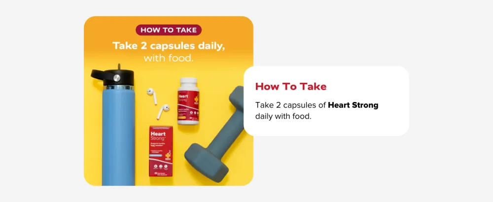 Redd Remedies, Heart Strong, Supports Cardiovascular Health, 60 Tablets - Heart Strong