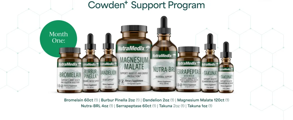 NutraMedix Herbal Supplements for Full Body Detox, Cleanse & Energy Support - Cowden+ Support Program, Month 2 - Sweet Leaf Stevia & Cats Claw Extract, Burbur Pinella & More Cowden+ Support Program Month 2 - nutramedix