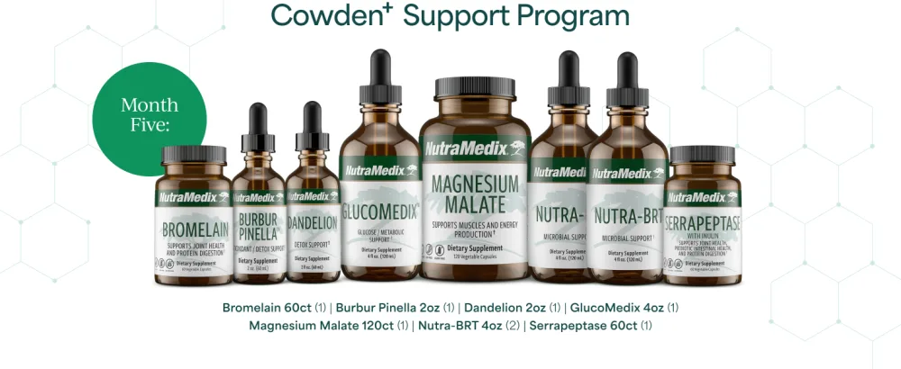NutraMedix Herbal Supplements for Full Body Detox, Cleanse & Energy Support - Cowden+ Support Program, Month 2 - Sweet Leaf Stevia & Cats Claw Extract, Burbur Pinella & More Cowden+ Support Program Month 2 - nutramedix