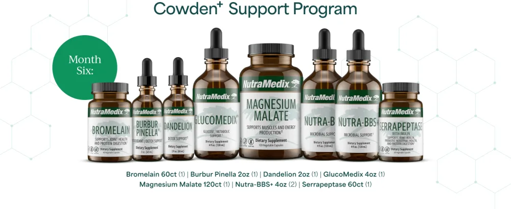 NutraMedix Herbal Supplements for Full Body Detox, Cleanse & Energy Support - Cowden+ Support Program, Month 2 - Sweet Leaf Stevia & Cats Claw Extract, Burbur Pinella & More Cowden+ Support Program Month 2 - nutramedix