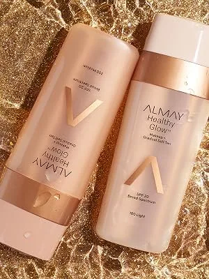 Almay Healthy Glow Makeup & Gradual Self Tan  Light - almay self glow gradual tan foundation