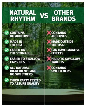 Natural Rhythm B-CALMplex B-Complex Vitamin Supplement, Comprehensive B Vitamin Blend with Methylfolate & B12, 3 Month Supply, 90 Capsules - Versus