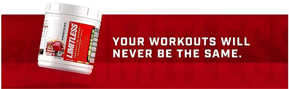LIMITLESS Magnum Nutraceuticals Premium Quality, Blue Raspberry/Fruit Punch, 504g - Supports Increase Energy, Focus, and Endurance - magnum