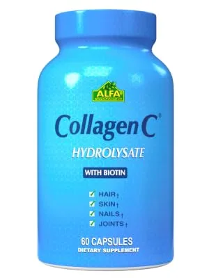 CollagenC Hydrolysate - Collagen Capsules 4 Pack with Biotin & Vitamin C - 60 Capsules per Bottle for Skin, Hair, Nails, Immune & Joint Support - 4 Pack - collagenC, skin, joint support, biotin, hair care, nail care, skin, immune support, vitamin c