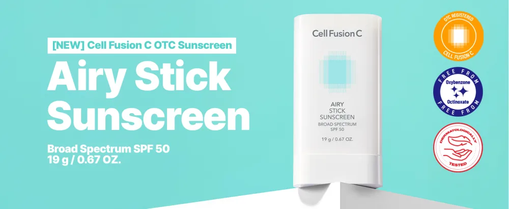Cell Fusion C Airy Stick Sunscreen, Broad Spectrum SPF 50 + Phyto PDRN, Semi-matte & No White Cast, Korean Suncreen Stick, 50ml / 1.69 fl.oz - Airy