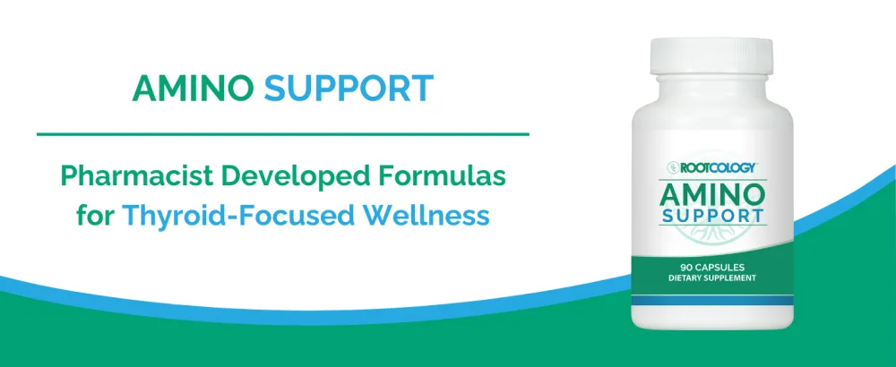 Rootcology by Dr. Izabella Wentz | Amino Support | Amino Acid Complex Capsules with L-Glutamine, Glycine & MSM | 90 Capsules - Amino Support