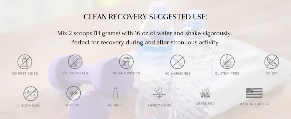 Mt Capra Clean Recovery Post-Workout Hydration | Contains Over 20 Bio-Organic Minerals, Electrolytes, and Botanical Superfoods | 30 Servings - 14.8 oz - Clean Recovery