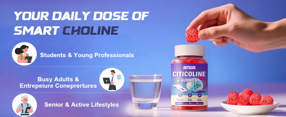 ABYSSUS Citicoline Gummies 1000mg (CDP Choline), Sugar Free Citicoline Supplements for Cognitive & Brain Function, Liver Health, Vegan, 60 Count - product information 14