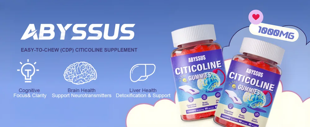 ABYSSUS Citicoline Gummies 1000mg (CDP Choline), Sugar Free Citicoline Supplements for Cognitive & Brain Function, Liver Health, Vegan, 60 Count - product information 9