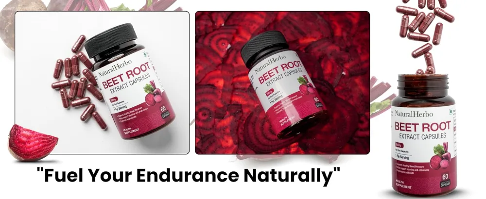 Beet Root Capsules 800mg Tablets | Heart Health, Blood Pressure Support Supplement for Natural Energy & Antioxidant Boost Extract Supplement(60 Vegan Capsules) - Beetroot Capsules