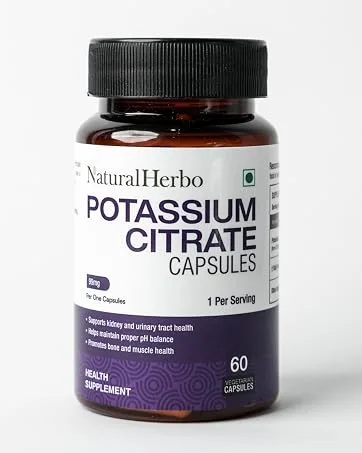 Potassium Citrate Supplement 99mg, Bone & Muscle Support, Potassium to Support Electrolyte Balance and Normal pH*, Essential Mineral (60 Veg Capsules) - product information 6