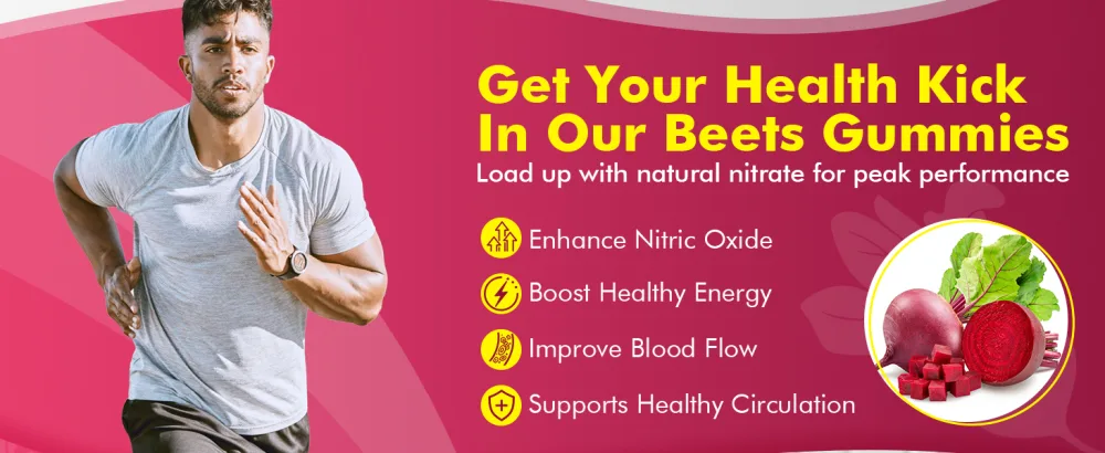 Beet Root Gummies, Beetroot & L-Arginine, Red Beets Supplements w/ Vitamin B1, B2, B3, B5, B6, Folate, B12 for Energy Boost & Circulation Support, Sugar Free Nitric Oxide Gummies, 120 Beet Chews 60 Count (Pack of 2) - Beetroot Gummies