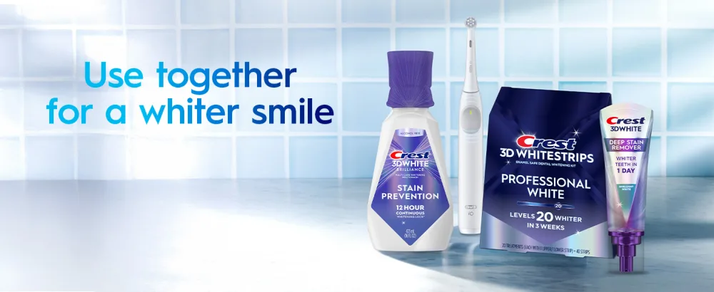 Crest 3DWhite Brilliance Deep Stain Remover Brilliant White Toothpaste - 3.1oz/2pk - Use together for a whiter smile